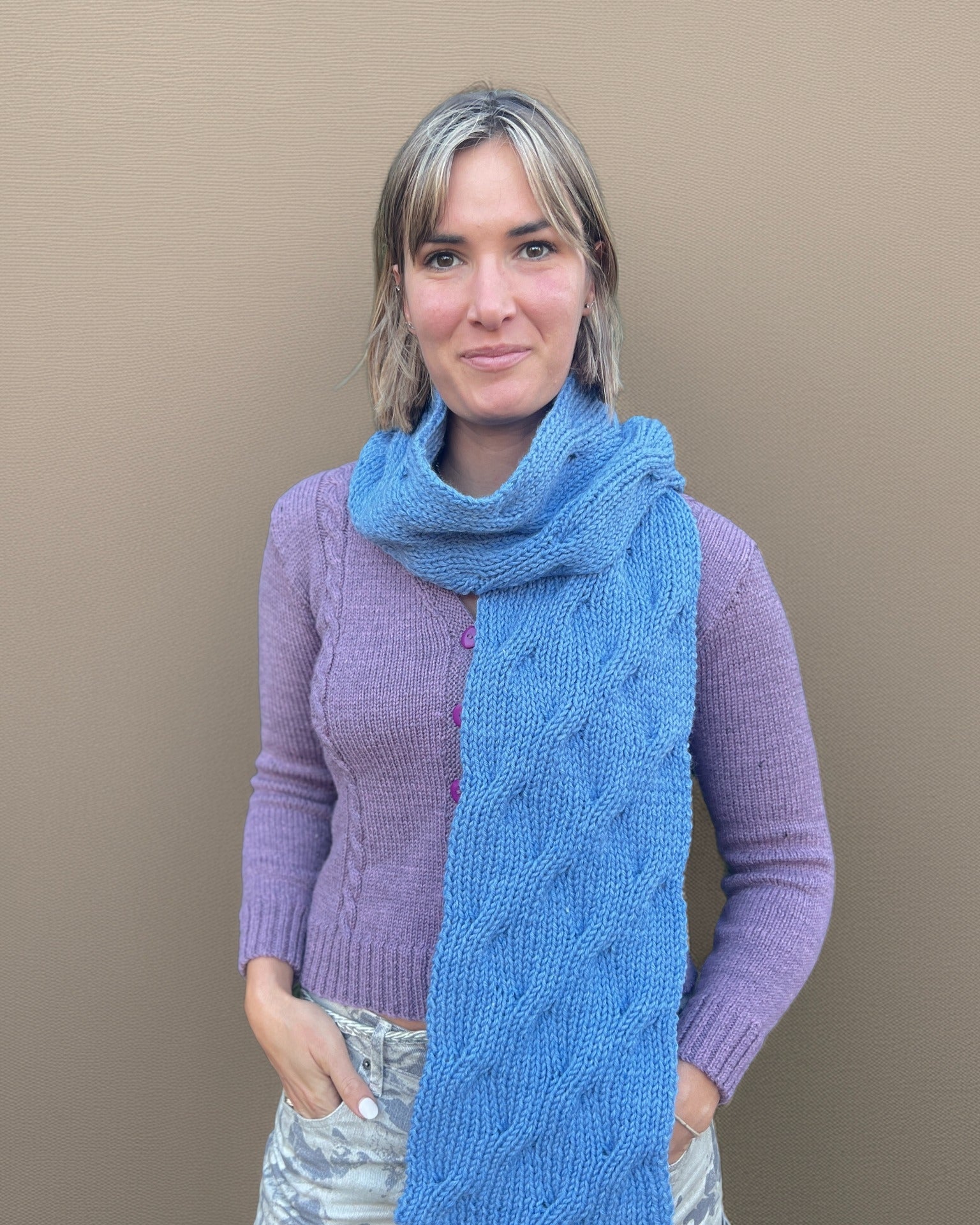 Waterfall Scarf and Beanie - Adults Knitting Pattern | PT 8713