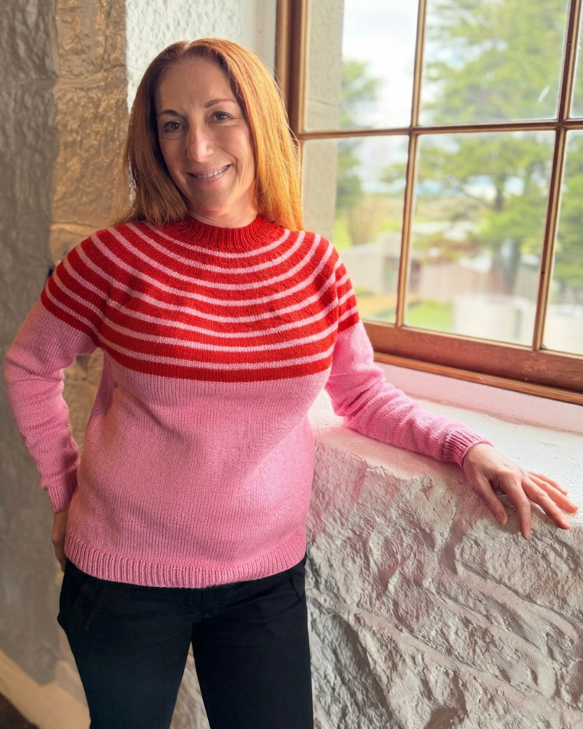 The Bridget Top-Down Stripe Jumper - Women's Knitting Pattern | PT 8751